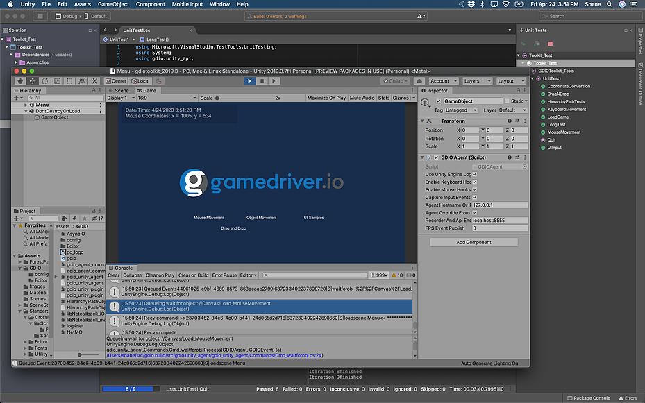Announcing our April 2020 release! | GameDriver